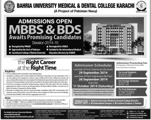 bahria mbbs